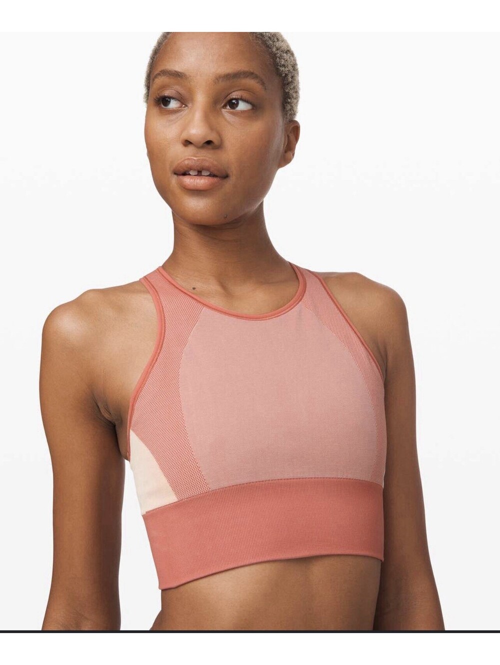 Lululemon Ebb To Train Spots Bra Women Sz 6 Abstract Copper Clay Angel Wing